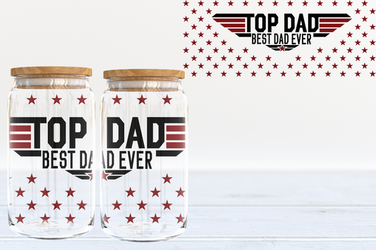 Top Dad UV DTF 16oz Cup Wrap #124 - IN STOCK