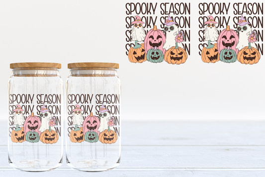 Spooky Season UV DTF 16oz Cup Wrap #164 - IN STOCK