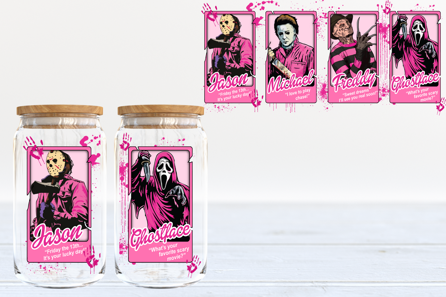 Horror Dating UV DTF 16oz Cup Wrap #166 - IN STOCK