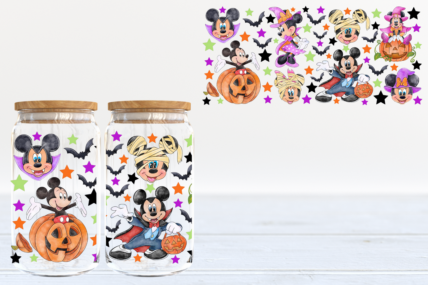 Halloween Costume UV DTF 16oz Cup Wrap #168 - IN STOCK