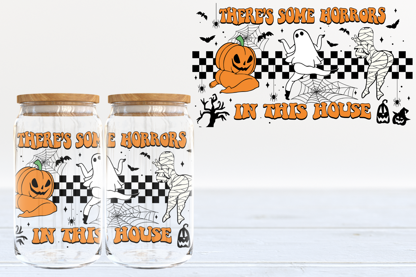 Horrors in this House UV DTF 16oz Cup Wrap #178 - IN STOCK