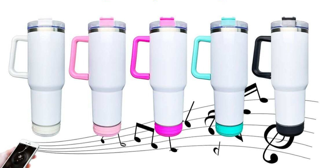 40oz SPEAKER Tumbler with Handle