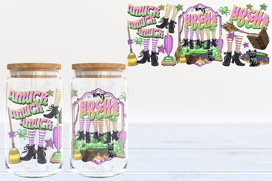 Witch Horror UV DTF 16oz Cup Wrap #183 - IN STOCK