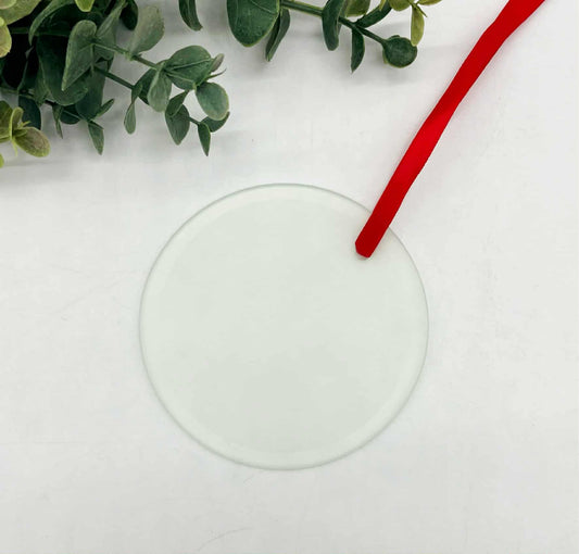 3.5" Glass Ornament for Sublimation
