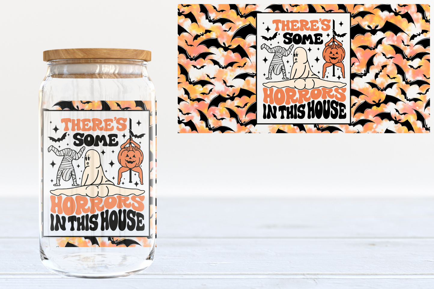 Horrors UV DTF 16oz Cup Wrap #194 - IN STOCK