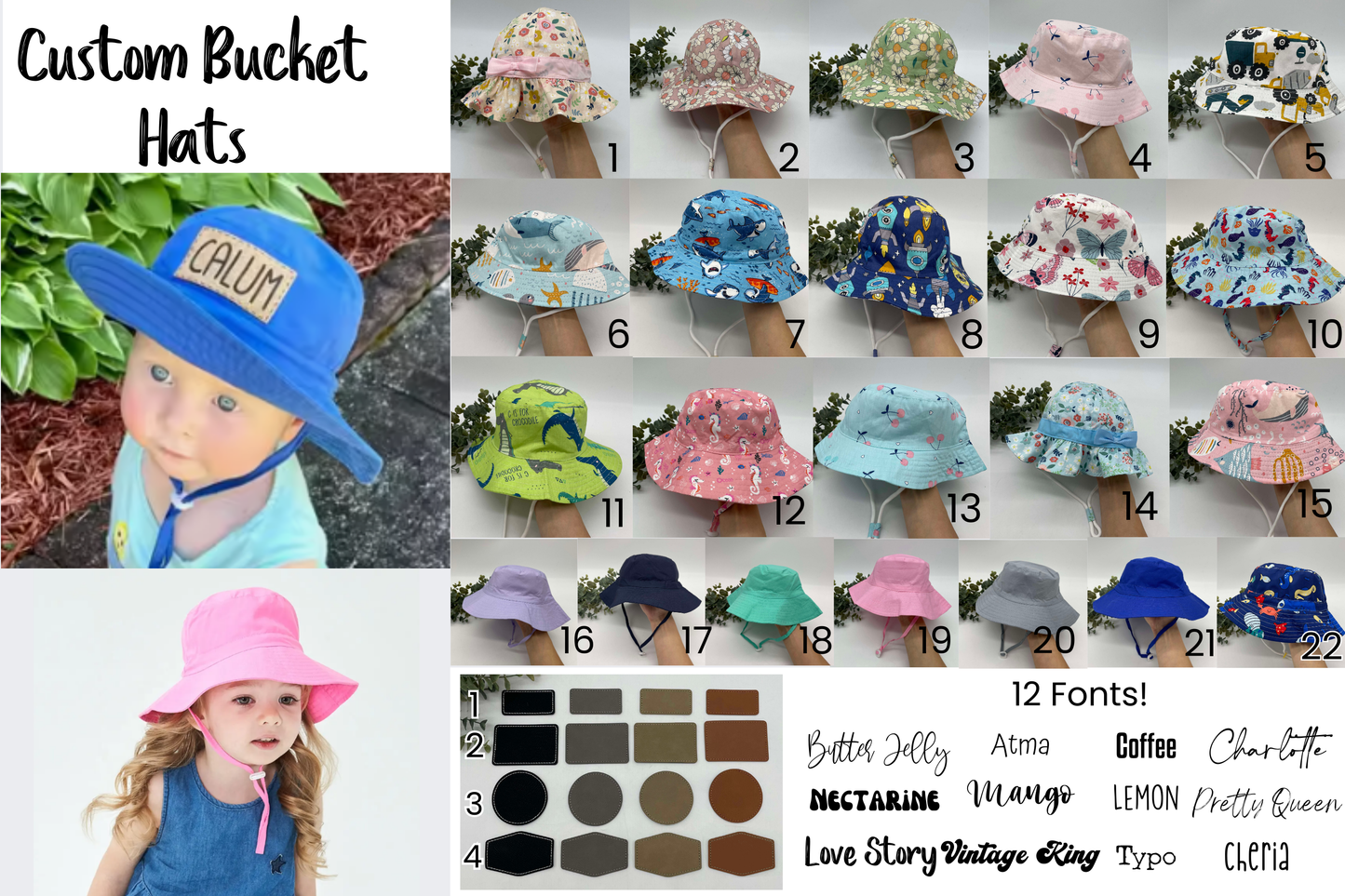 Custom Name Bucket Hat - Made to Order