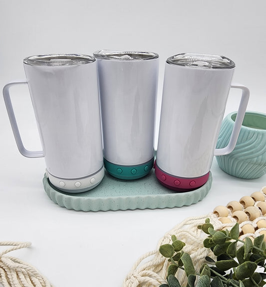 SPEAKER Tumbler with Handle 16oz Sublimation - In Stock
