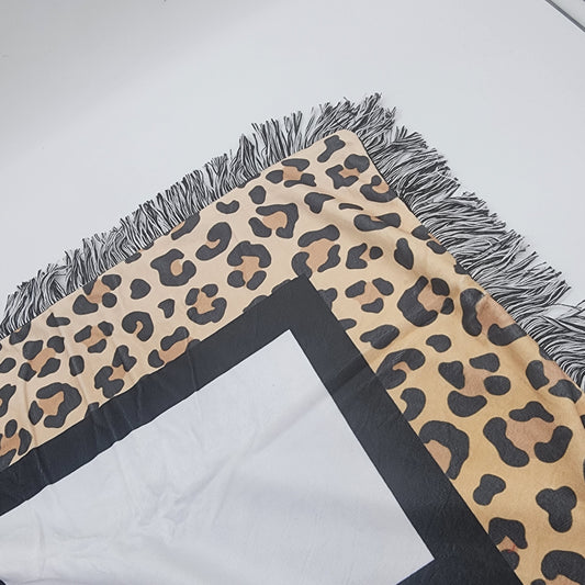 Leopard Print Sublimation Panel Blankets