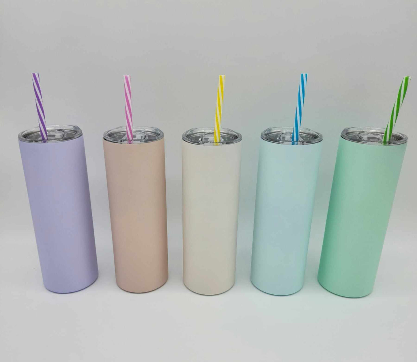 Macaroon Matte 20oz Skinny Straight Sublimation Tumbler
