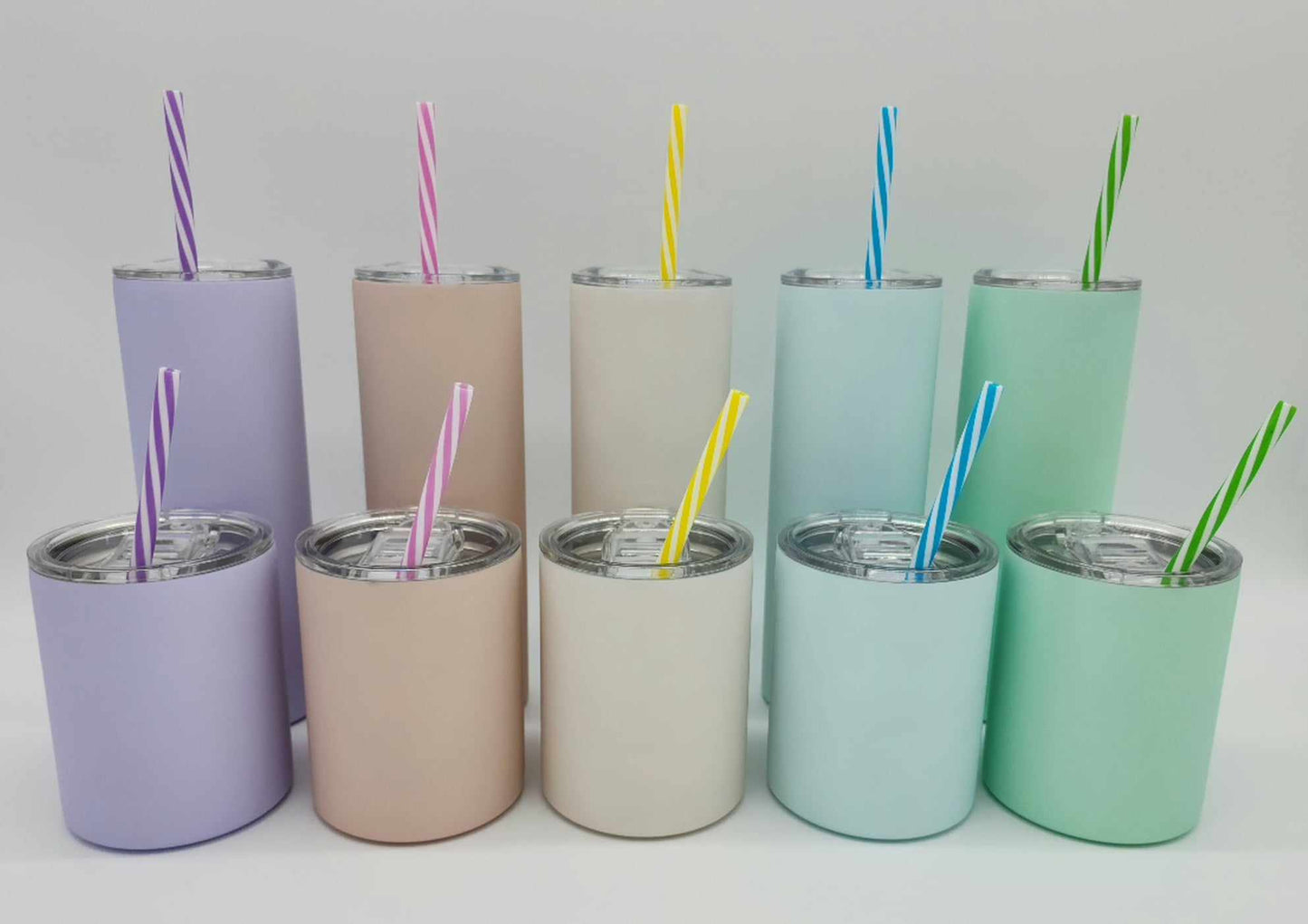 Macaroon Matte 20oz Skinny Straight Sublimation Tumbler
