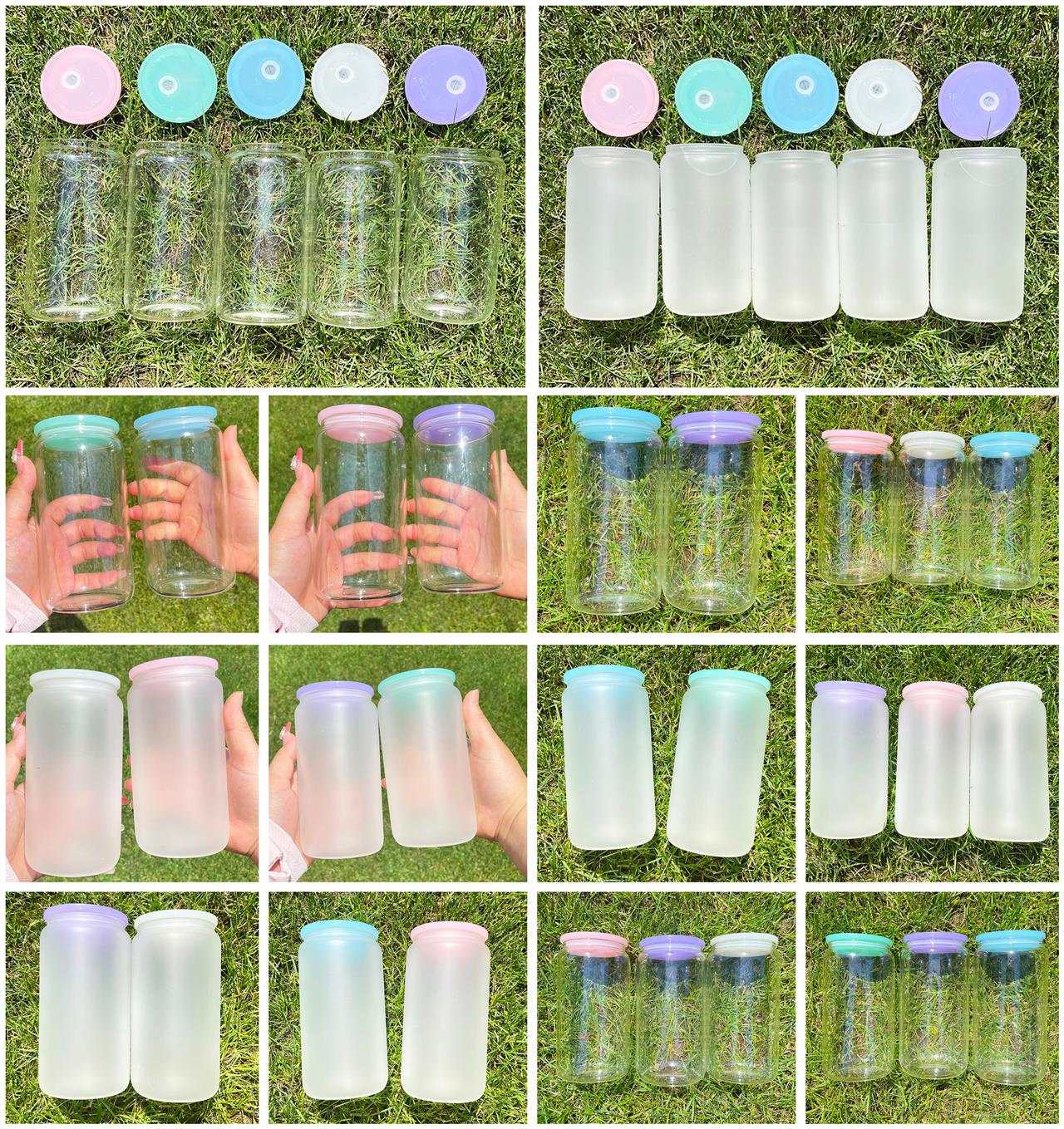 Plastic lid for 16oz Glass Cans