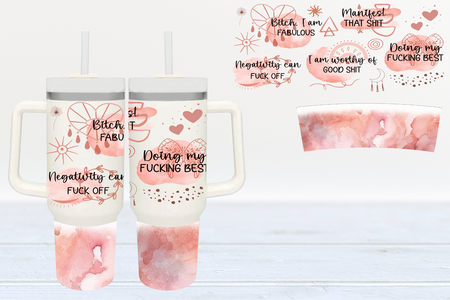 Vulgar Manifestations UV DTF 40oz Cup Wrap #40-28 - In Stock