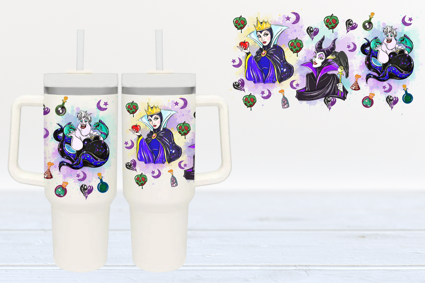 Evil Witches UV DTF 40oz Cup Wrap #40-42 - In Stock