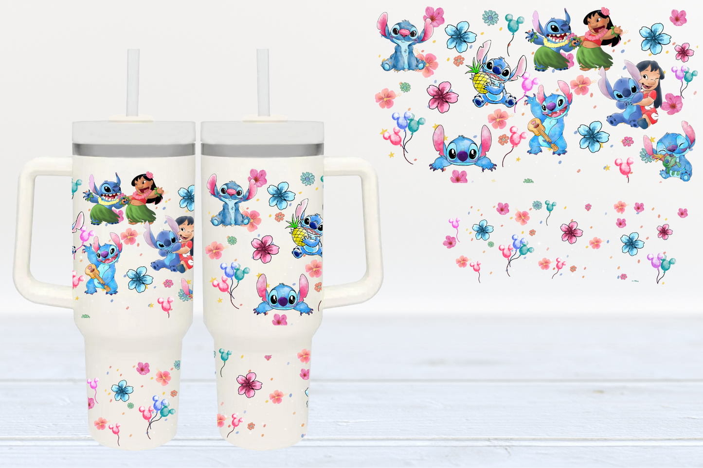 Hawaii UV DTF 40oz Cup Wrap #40-43 - In Stock