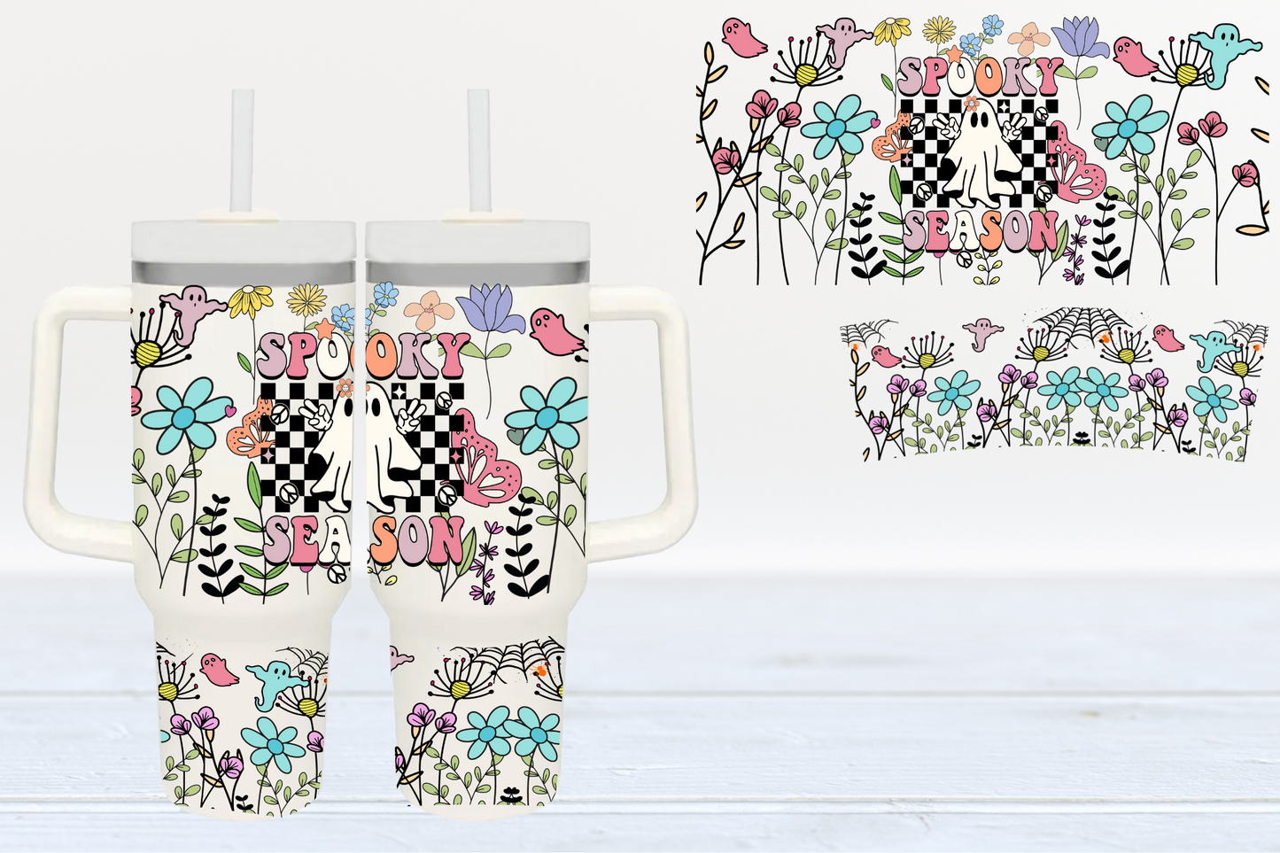 Spooky Season UV DTF 40oz Cup Wrap #40-48 - In Stock