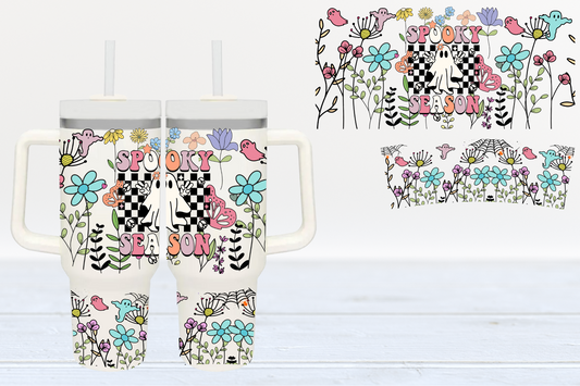 Spooky Season UV DTF 40oz Cup Wrap #40-48 - In Stock