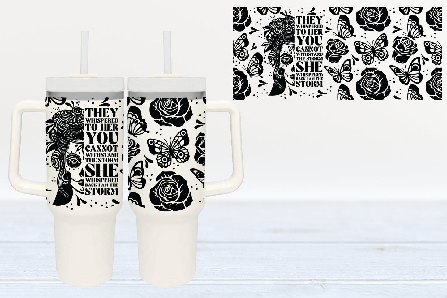 I Am The Storm UV DTF 40oz Cup Wrap #40-53 - In Stock