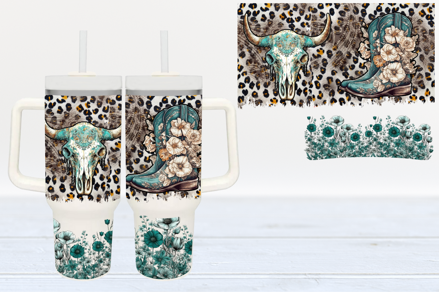 Western UV DTF 40oz Cup Wrap #40-57 - In Stock