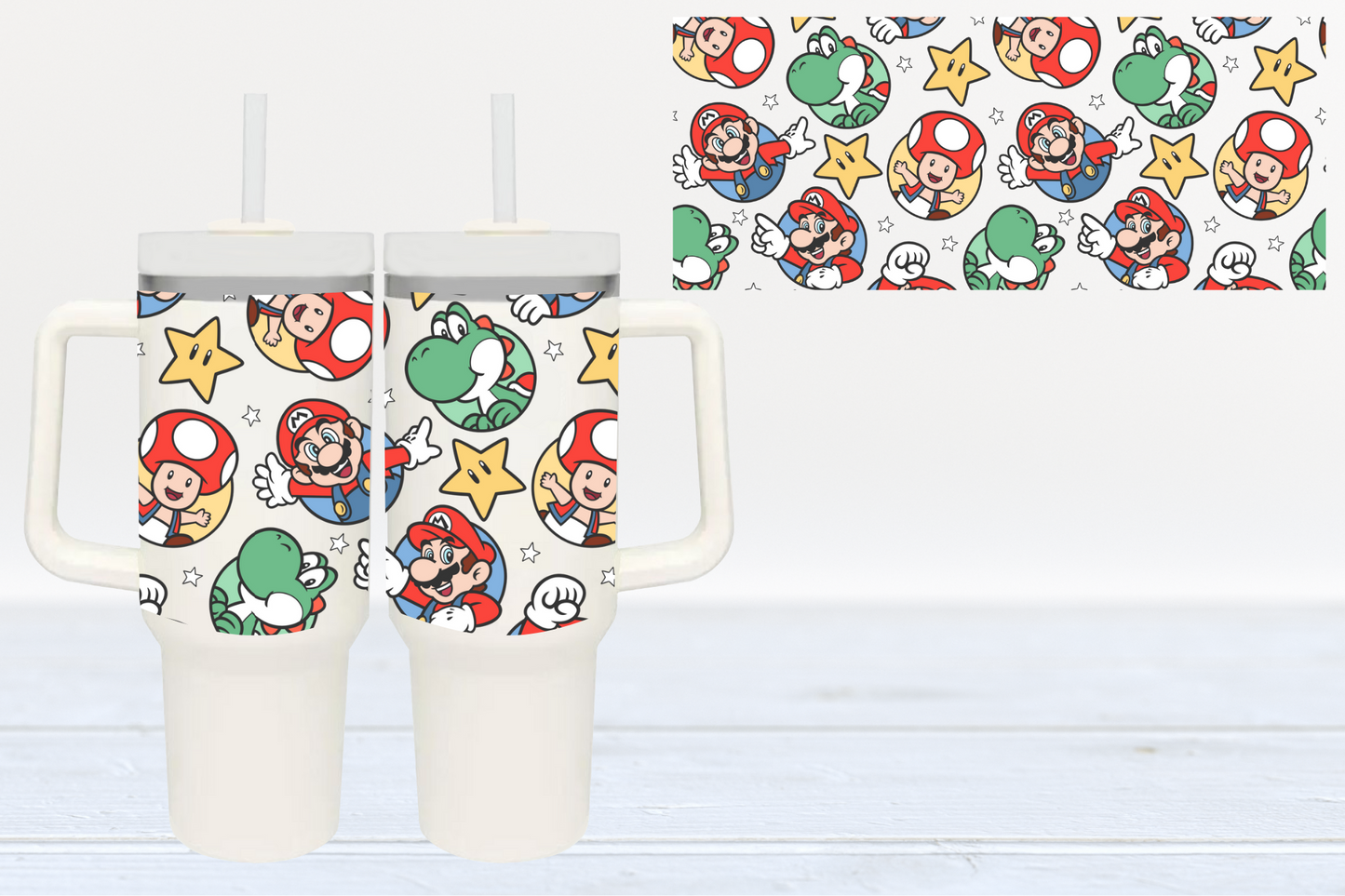 Game Charactors UV DTF 40oz Cup Wrap #40-75 - In Stock