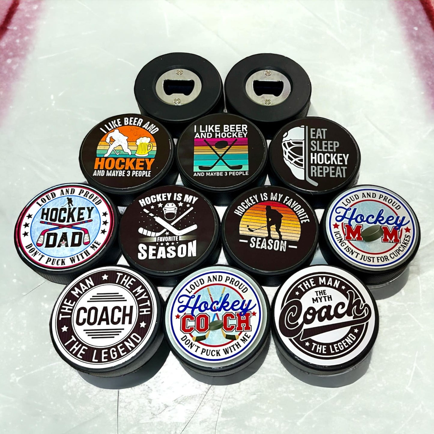 Hockey Puck Bottle Opener for Sublimation