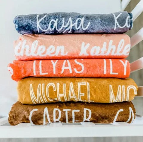 Customized Name Blankets - PRE-ORDER