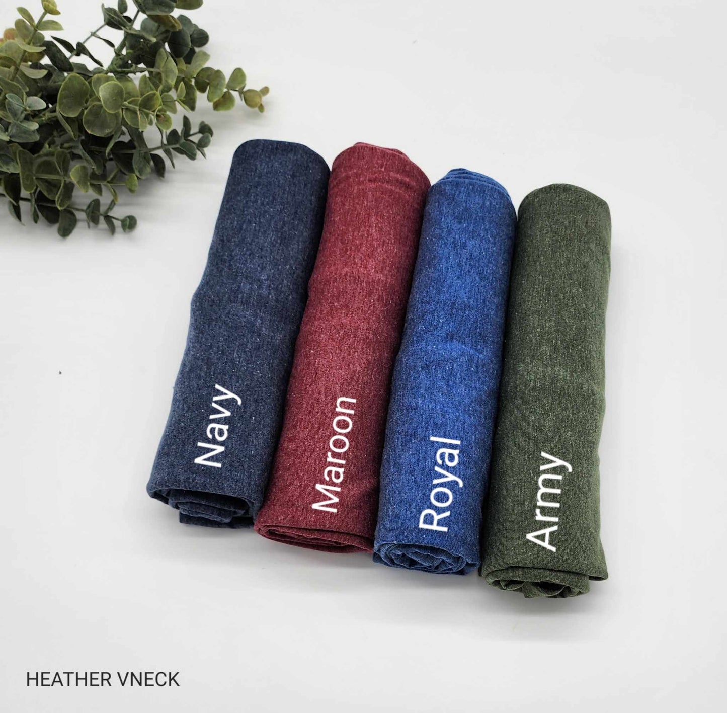 V-Neck Adult Tee Heathered Colours - 80/20 Poly Cotton Blend - DISCONTINUED