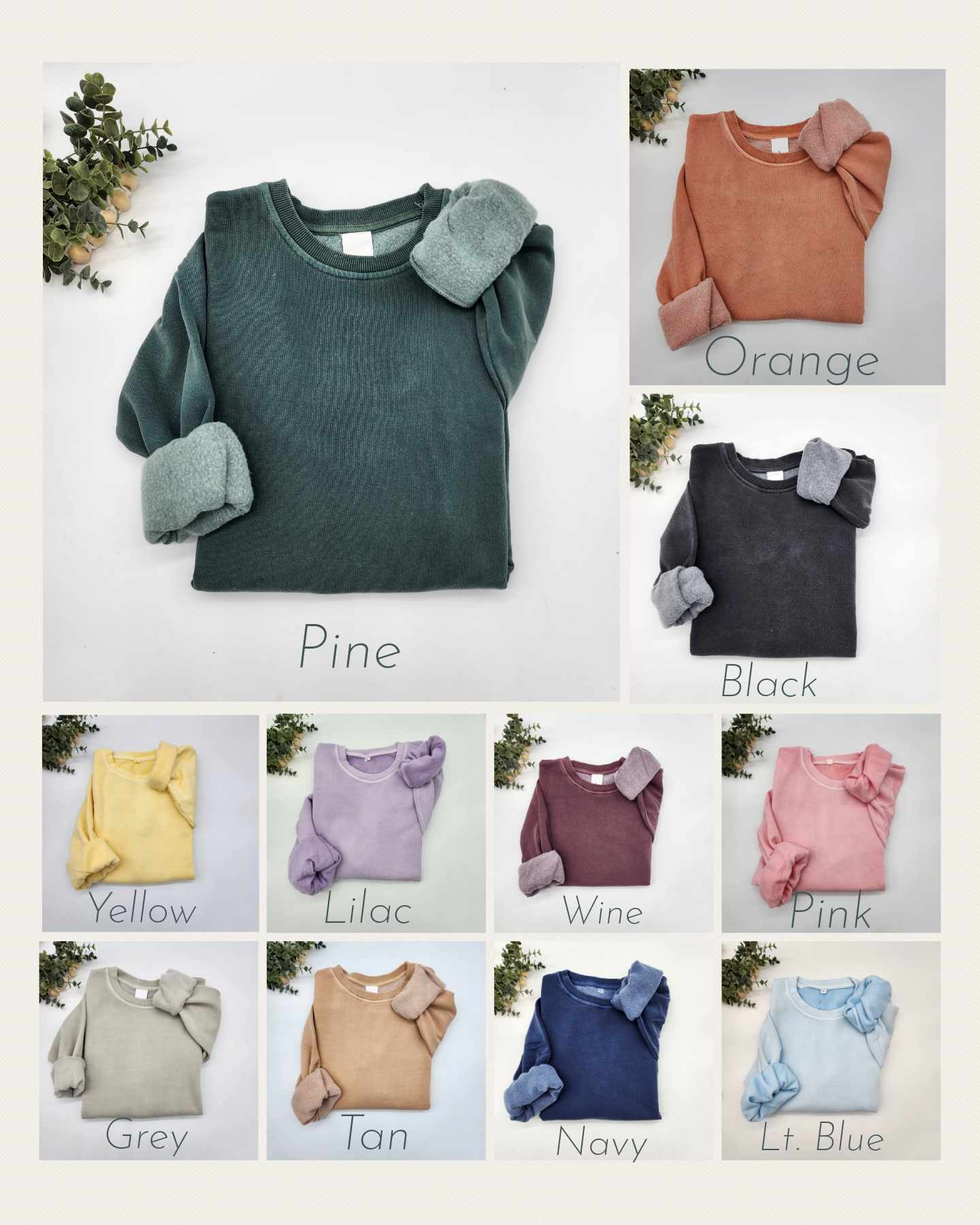 Adult Pigment Dyed Cotton Crew OLD CUT - DISCONTINUED