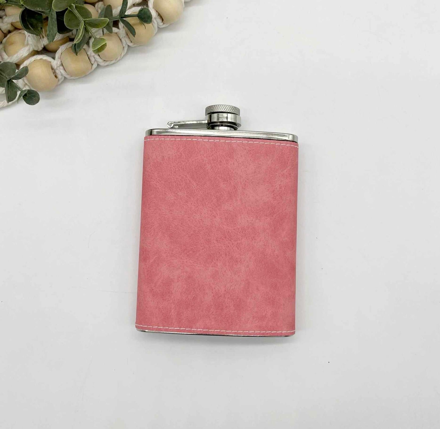 Leather Wrapped Flask for Sublimation