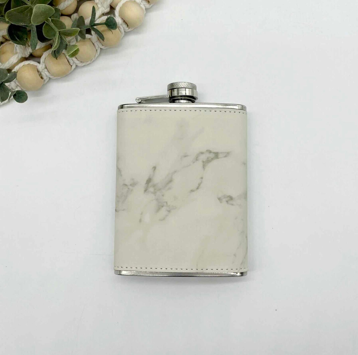 Leather Wrapped Flask for Engraving