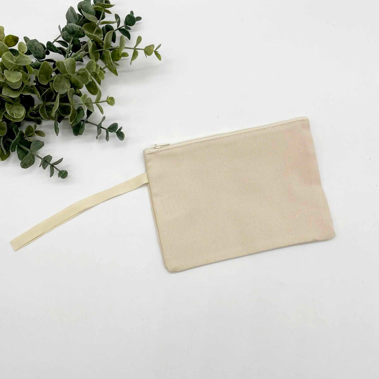 Light Linen Sublimation Zipper Tote Bag