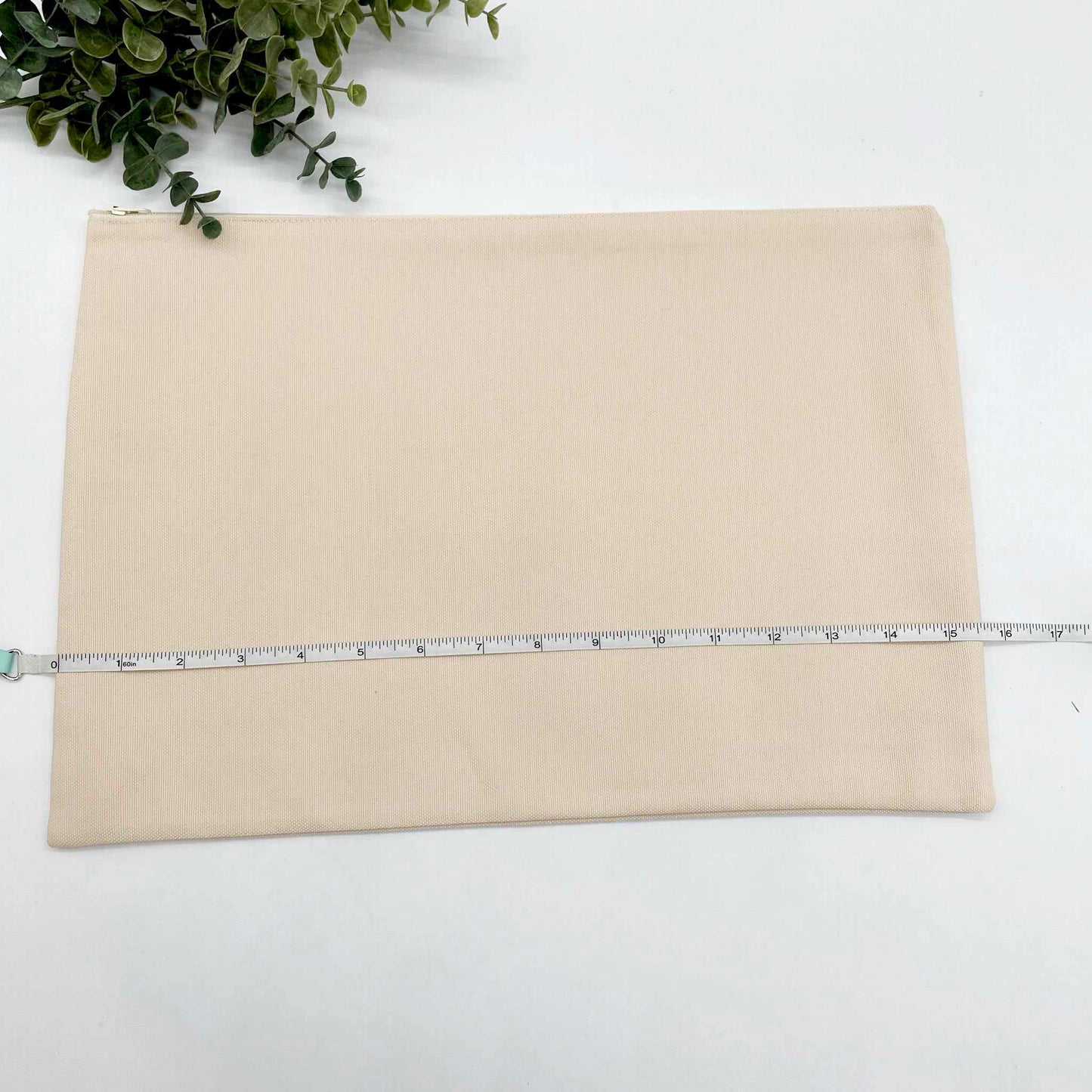 Light Linen Sublimation Zipper Tote Bag