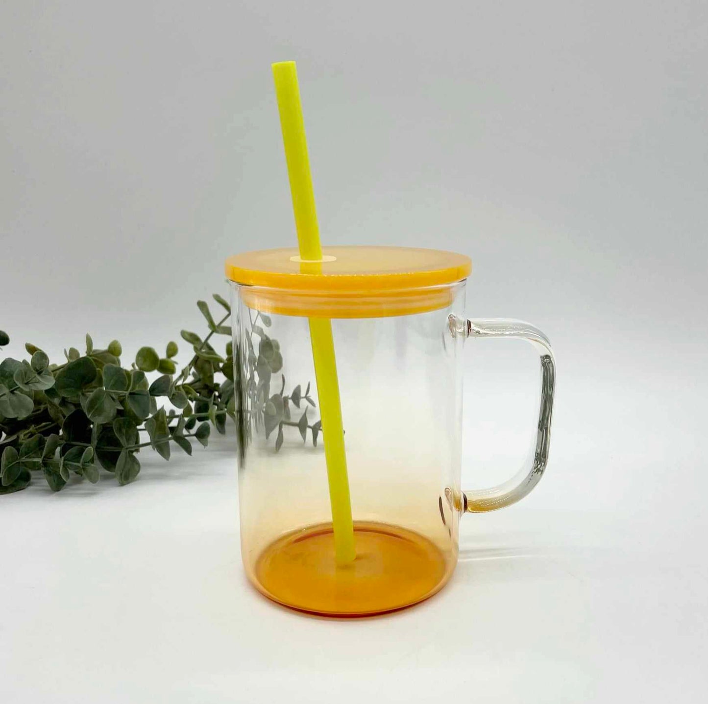 Coloured Ombre Glass Sublimation 17oz Mug with Handle