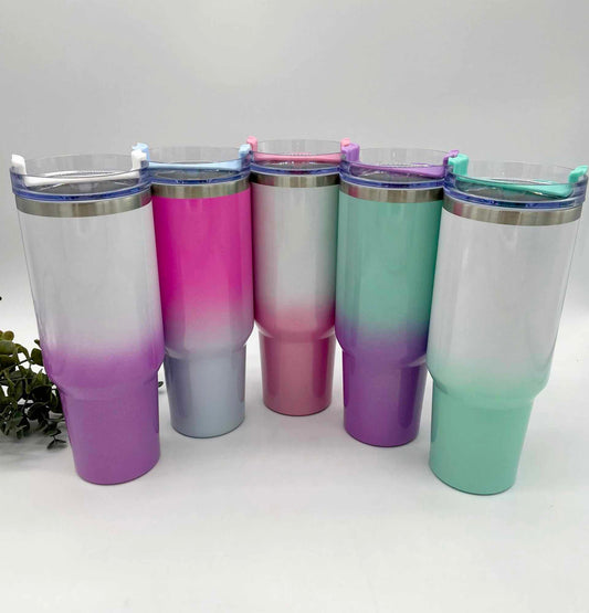 Shimmer Ombre Sublimation 40oz Tumblers