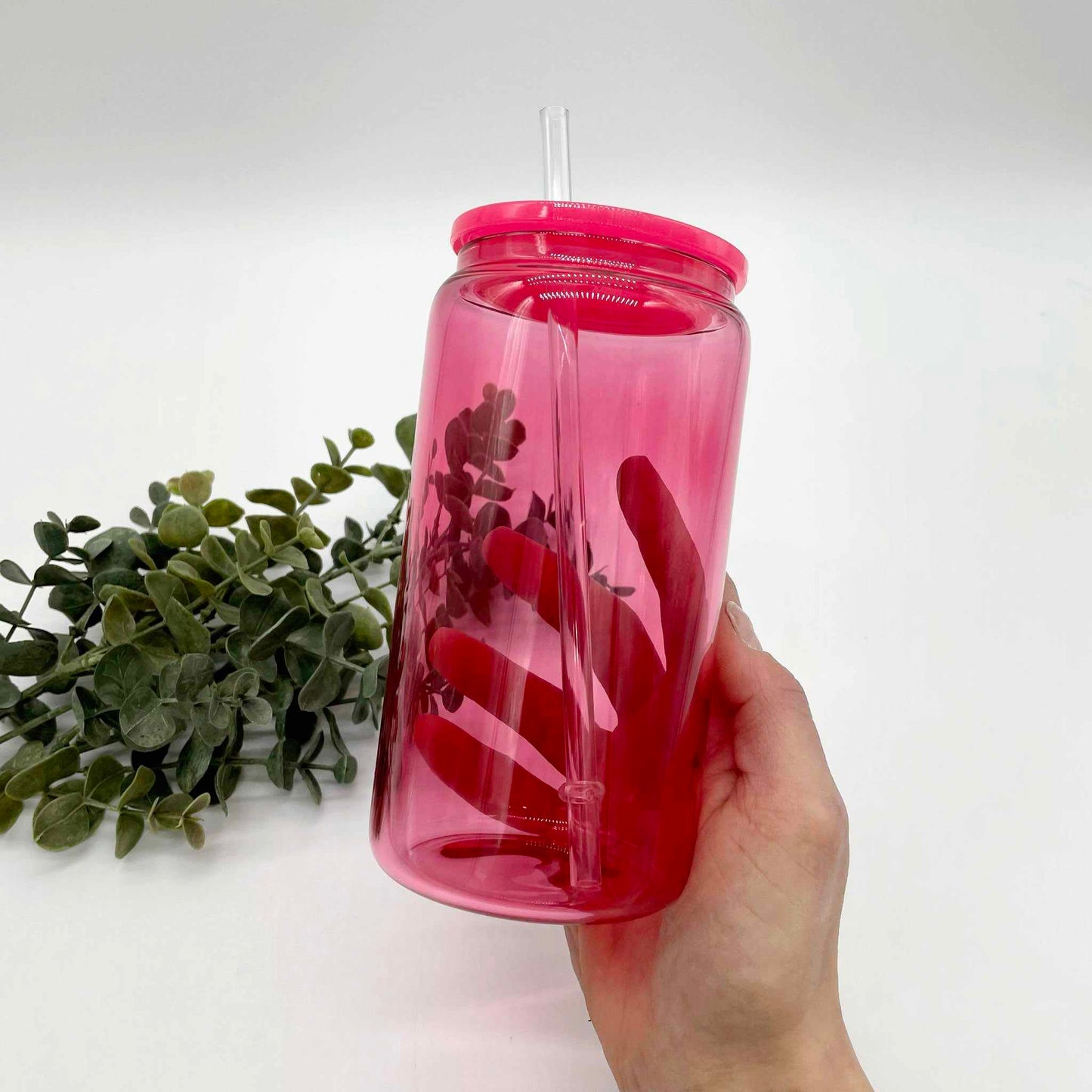 Jelly Colour Transparent 16oz GLASS Can for Sublimation