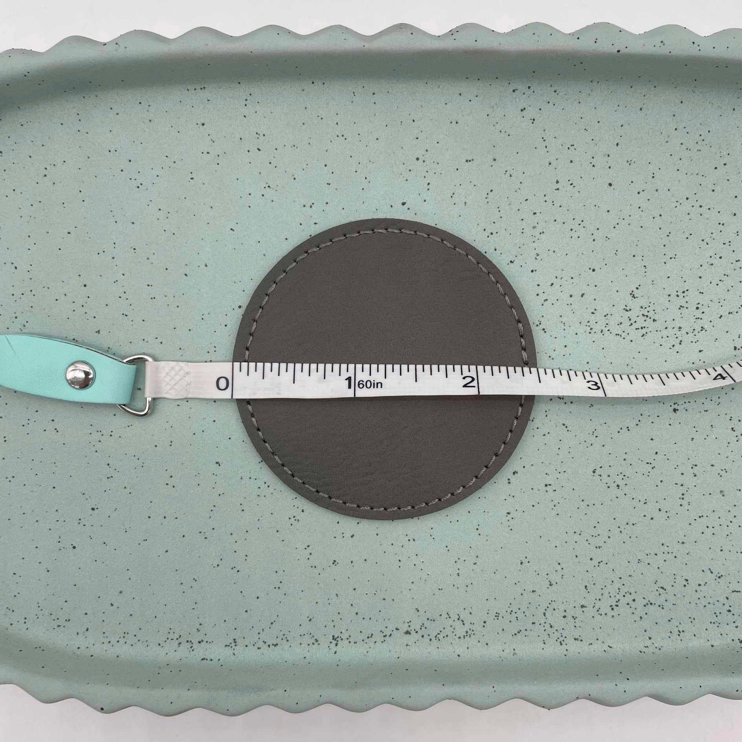 Stitched Leatherette Round Hat Patch for Engraving - 10 Colours!