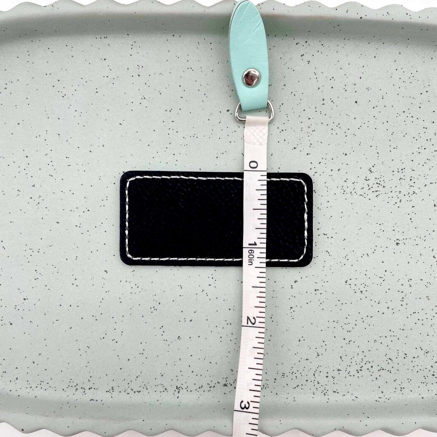 Stitched Leatherette Rectangle 2.5x1.25" Hat Patch for Engraving - 10 Colours!