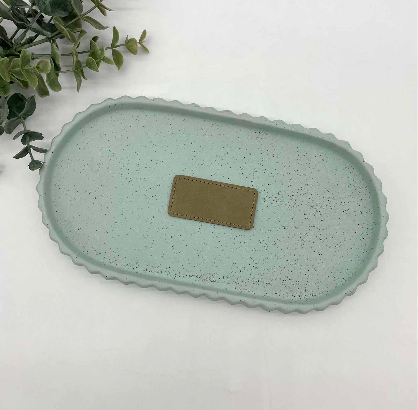 Stitched Leatherette Rectangle 2.5x1.25" Hat Patch for Engraving - 10 Colours!