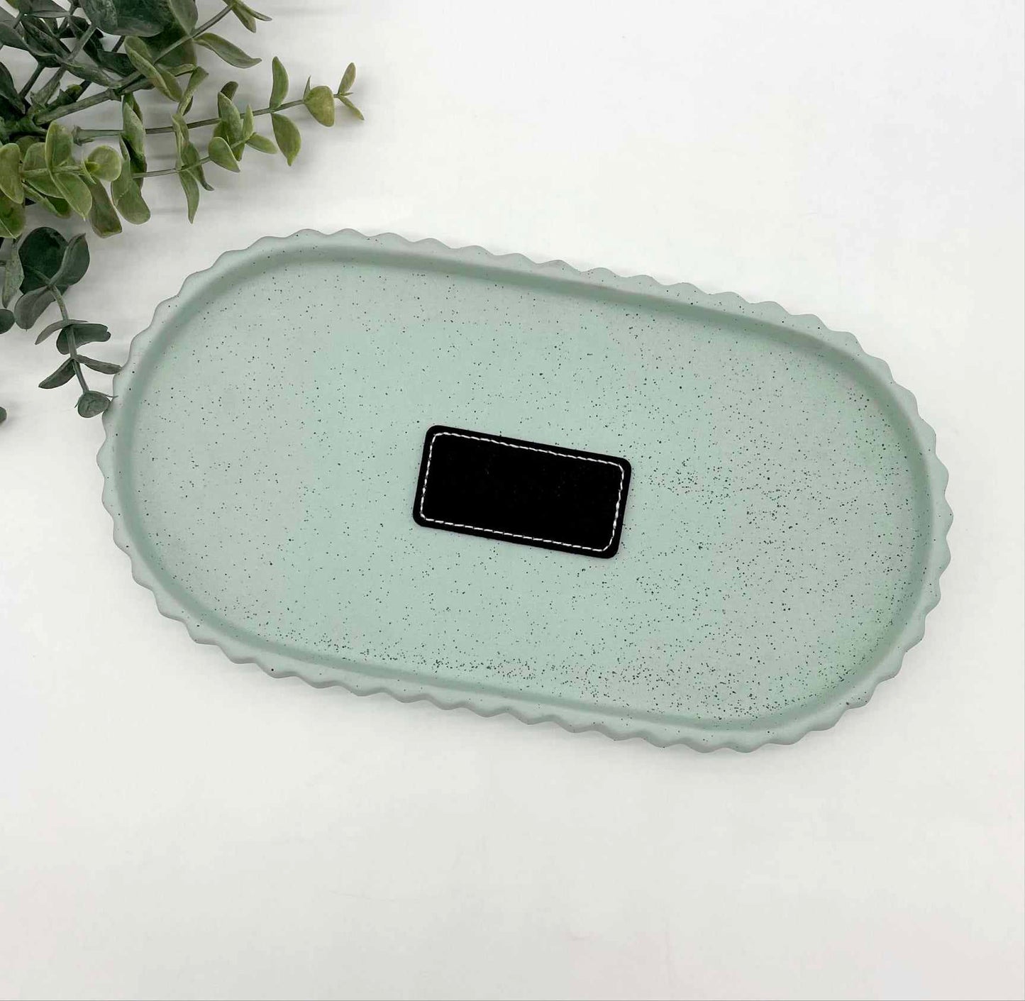 Stitched Leatherette Rectangle 2.5x1.25" Hat Patch for Engraving - 10 Colours!