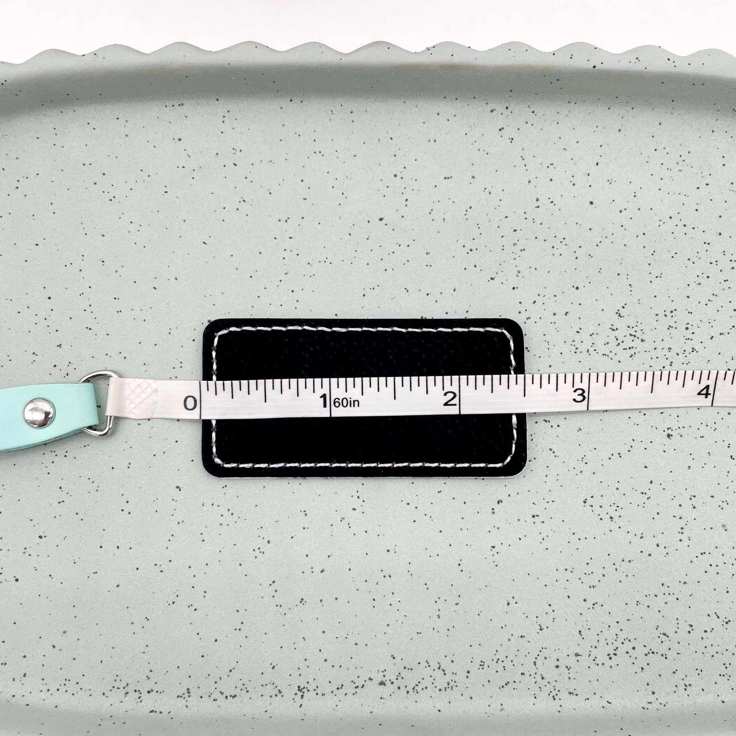 Stitched Leatherette Rectangle 2.5x1.25" Hat Patch for Engraving - 10 Colours!