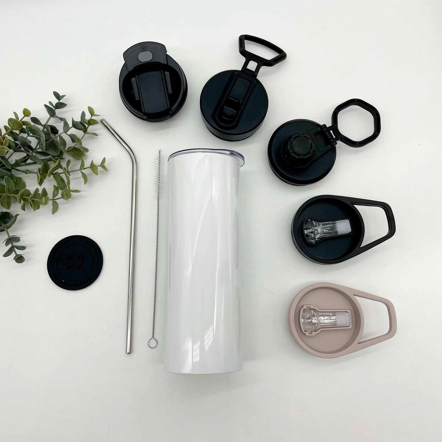 DELUXE Flat Edge 20oz Skinny Straight Sublimation Tumbler