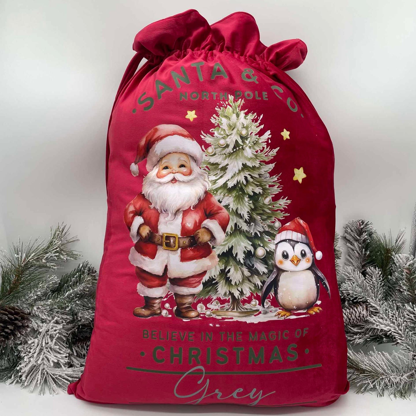 Velvet Santa Sack