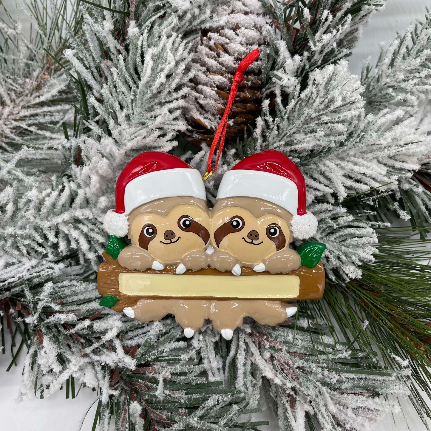 Sloth Family - Polyresin Christmas Ornaments