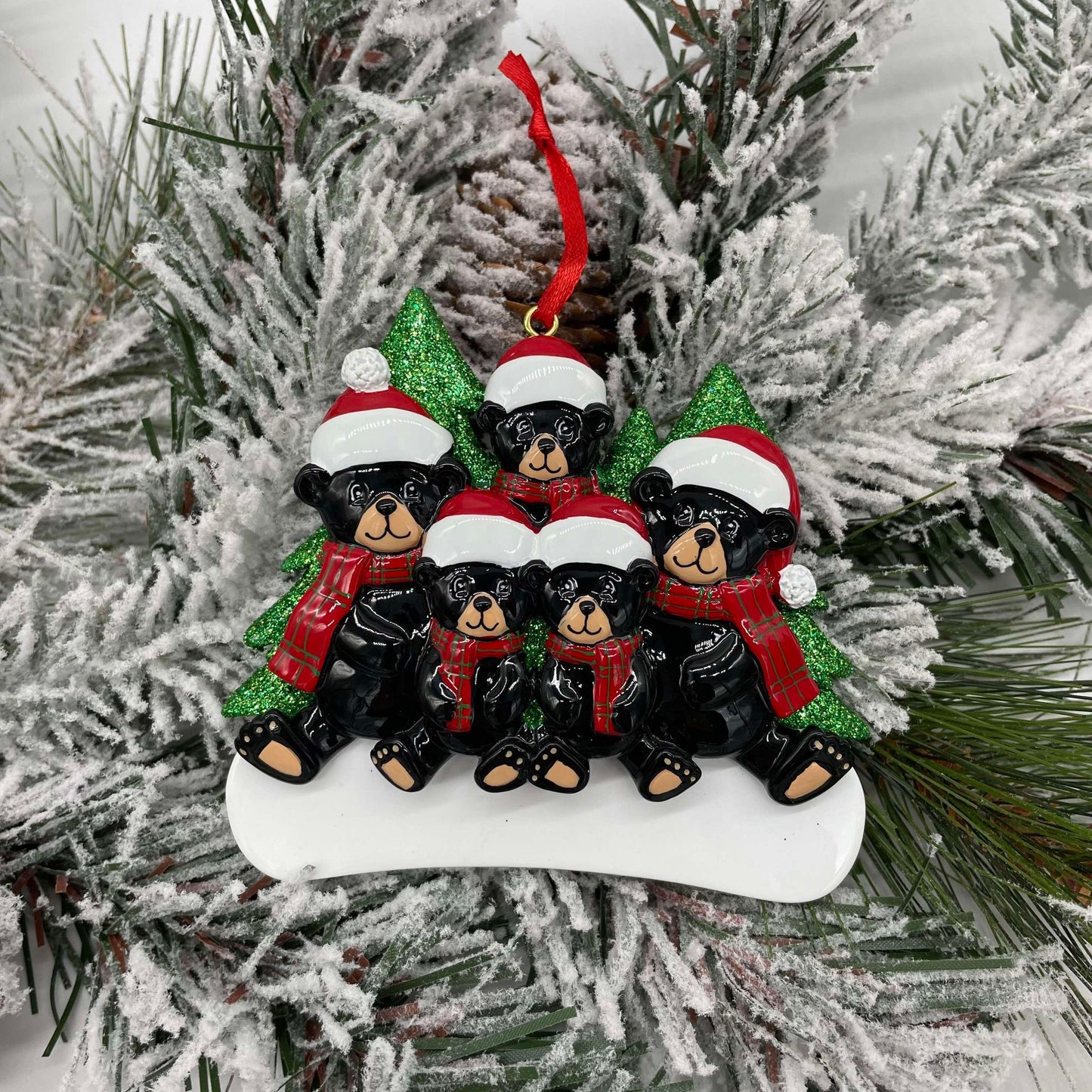Bear Family - Polyresin Christmas Ornaments