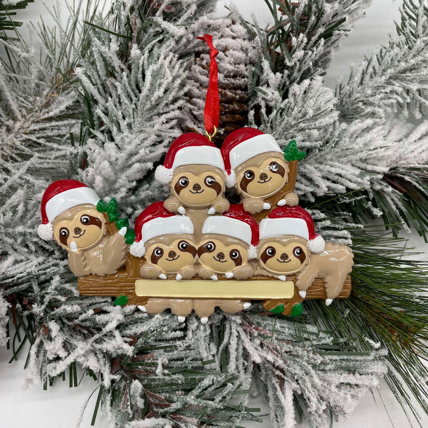 Sloth Family - Polyresin Christmas Ornaments