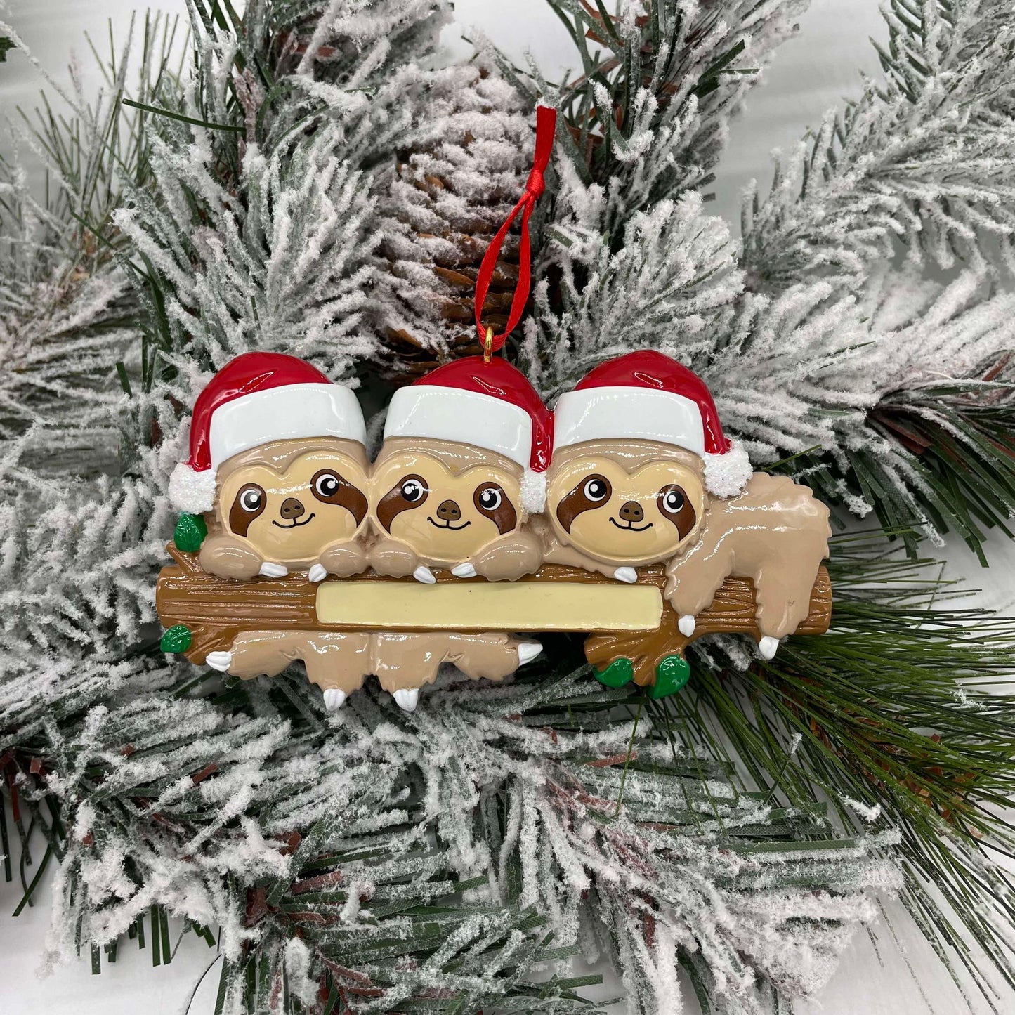 Sloth Family - Polyresin Christmas Ornaments