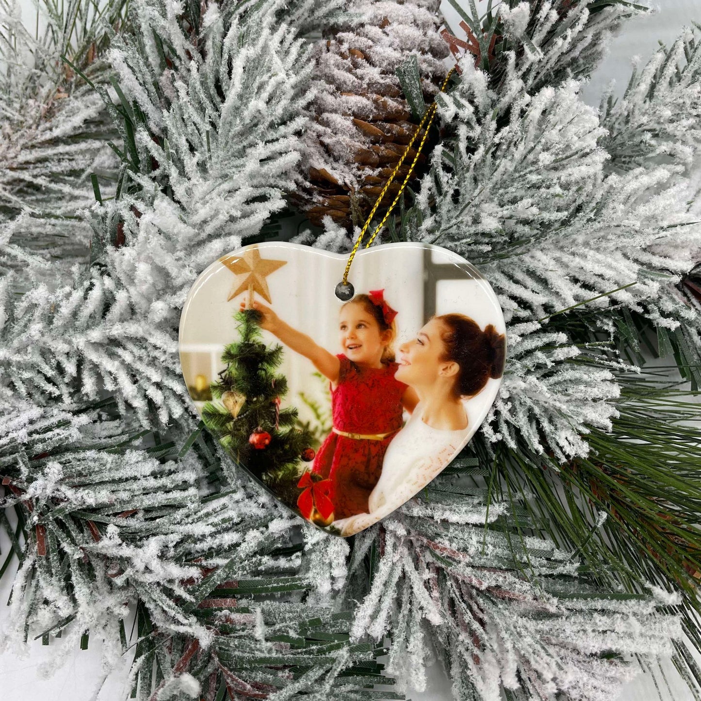 Heart Ceramic Ornament for Sublimation