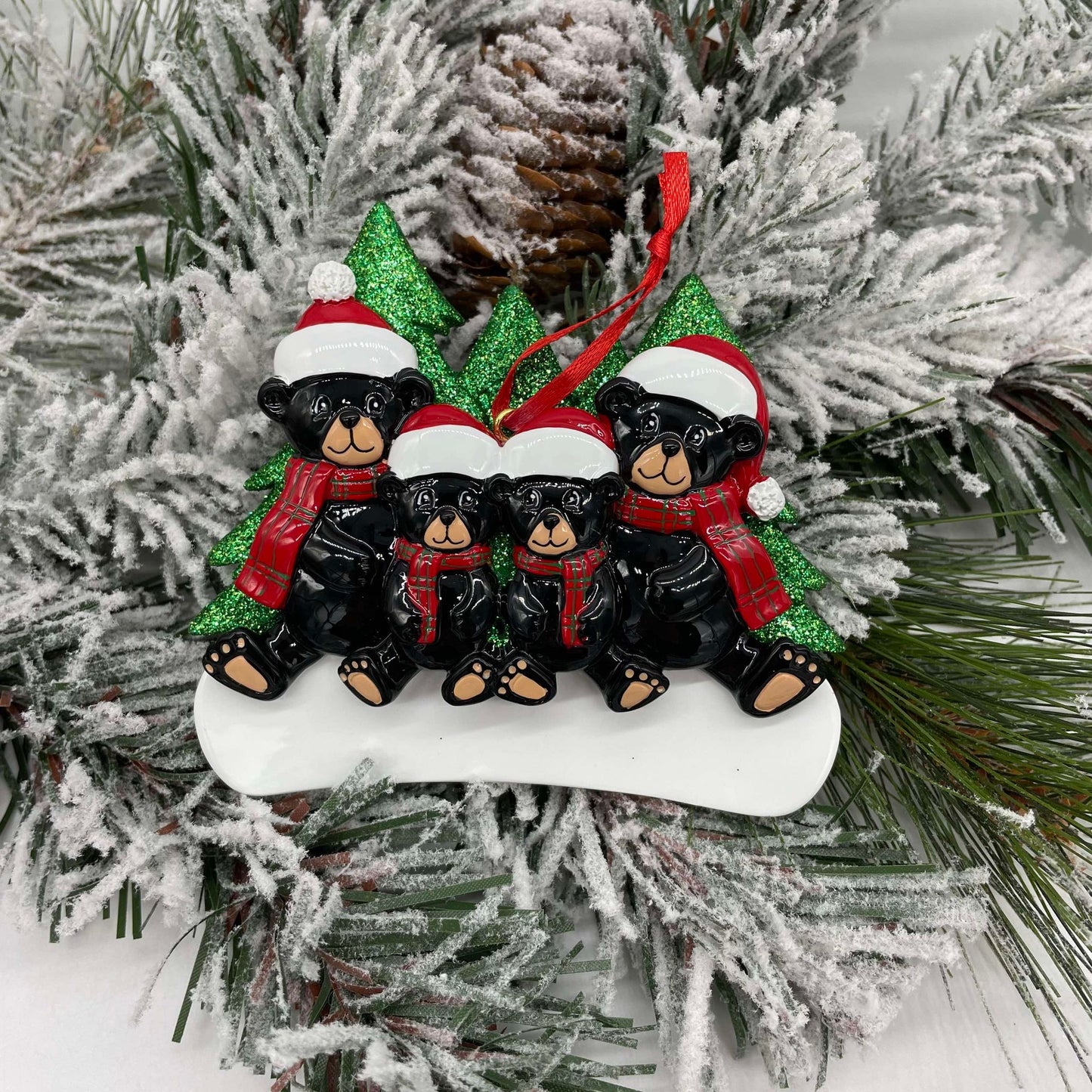 Bear Family - Polyresin Christmas Ornaments