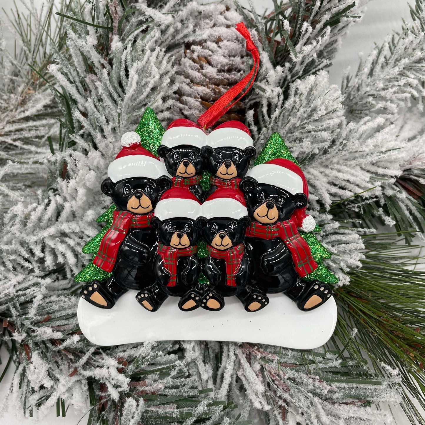 Bear Family - Polyresin Christmas Ornaments