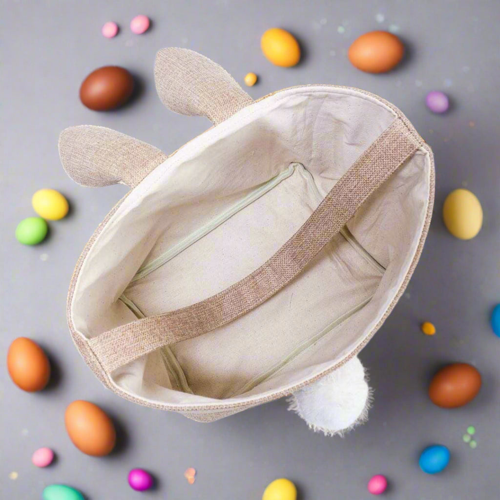 Linen Burlap Easter Basket