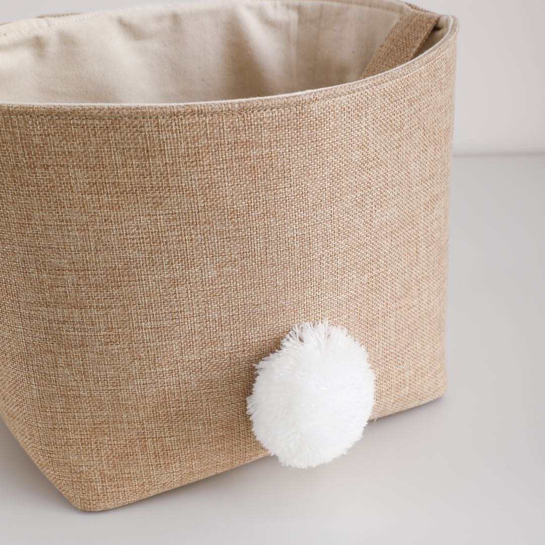 Linen Burlap Easter Basket